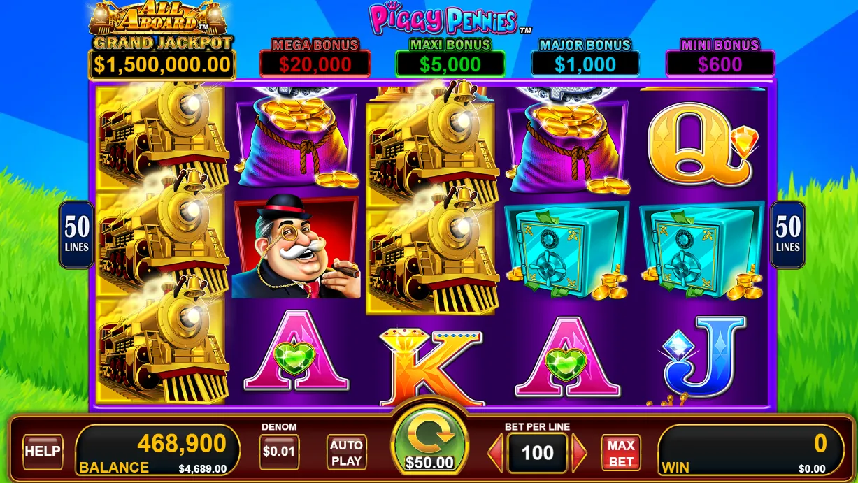 All Aboard Piggy Pennies Slot